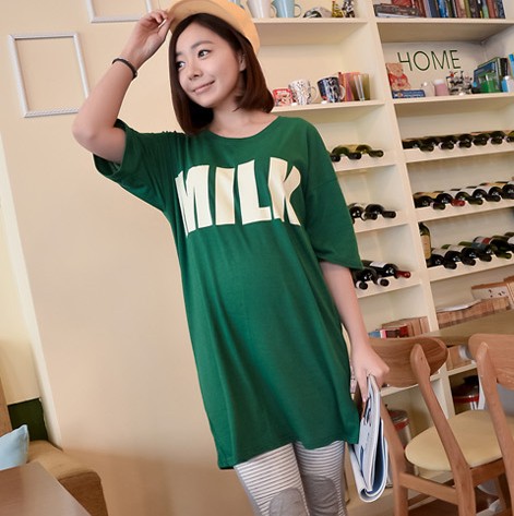 2013 spring and summer maternity clothing mommymaru short-sleeve t-shirt plus size one-piece dress women's dress