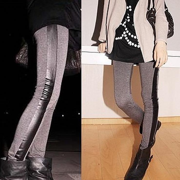 2013 spring and summer new arrival leather legging plus size slim casual PU mm legging