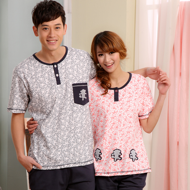 2013 spring and summer new arrival mons naughty monkey spring and summer short-sleeve lovers lounge at home service sleep set