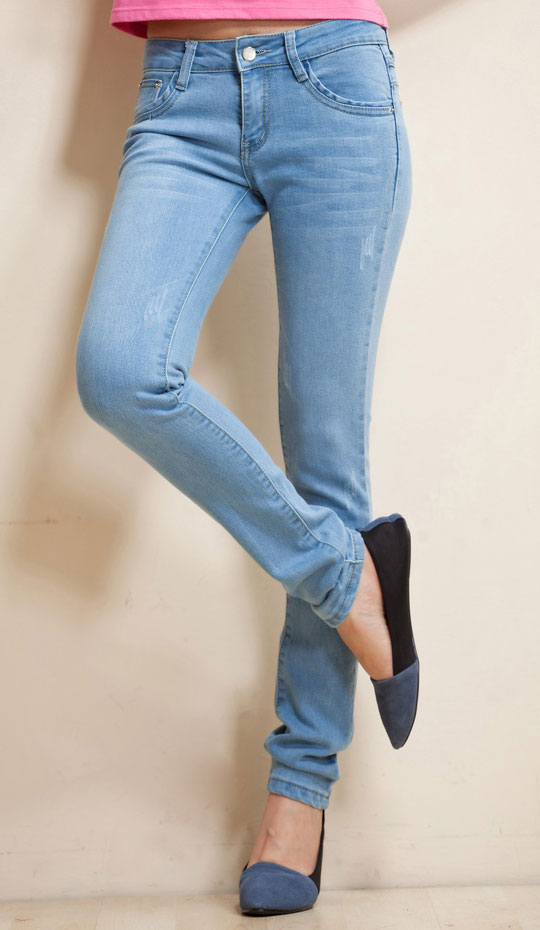 2013 spring and summer slim all-match butt-lifting vintage wearing white pencil pants female jeans