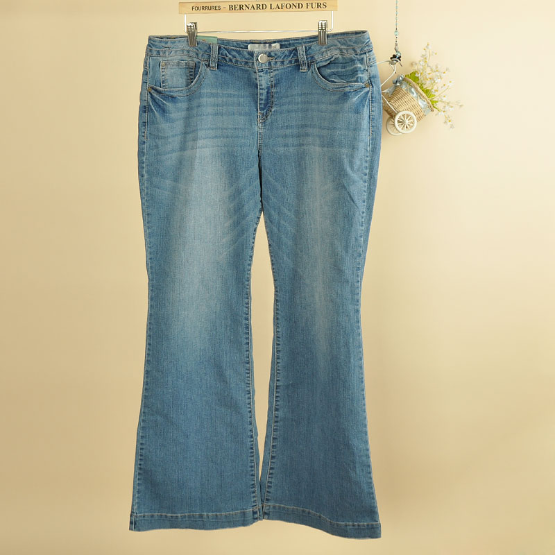 2013 spring and summer women's jeans bell-bottom trousers plus size 7c24k (WC001)