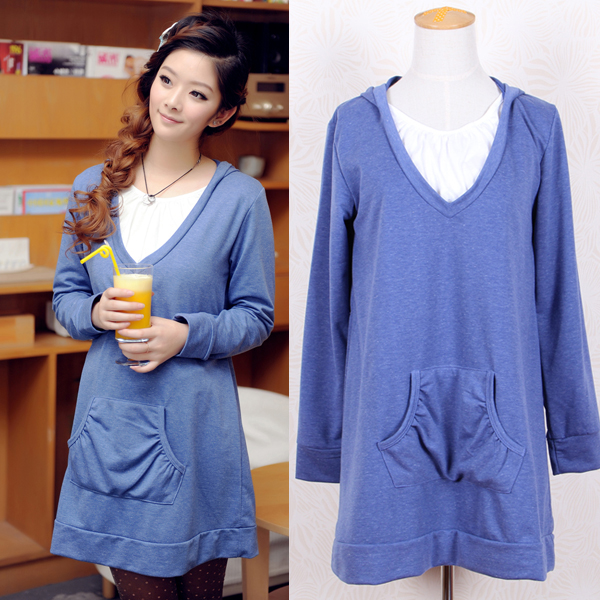 2013 spring clothing hooded maternity nursing maternity t-shirt teethe design long casual top