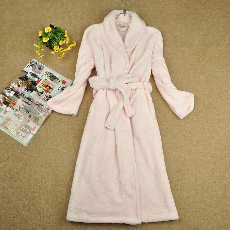 2013 spring coral fleece thermal robe Women bathrobes plus size 49-4f