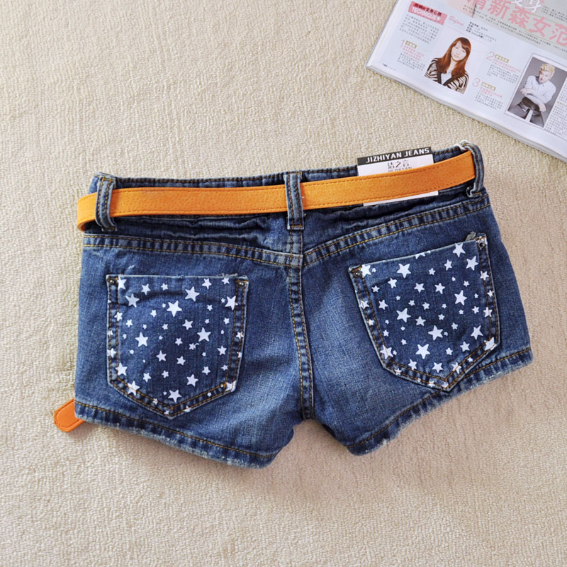 2013 spring denim shorts pocket shorts all-match slim jeans pants