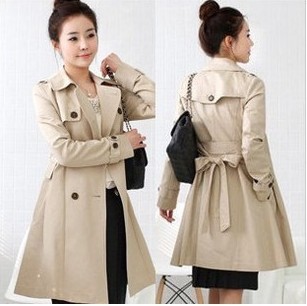 2013 spring elegant slim classic trench coat women,spring& autumn double breasted hot-selling women overcoat,free shipping