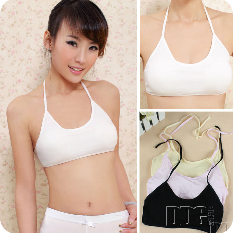 2013 Spring F1016 candy color female sexy halter-neck lacing cotton small vest belt pad solid color tube top