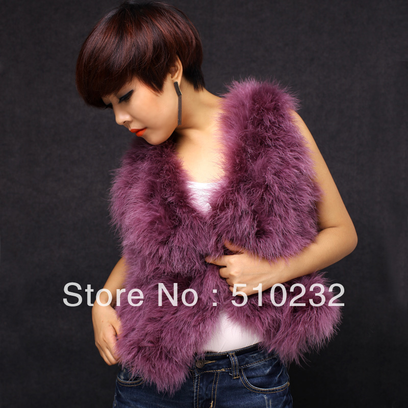 2013 spring fashion boutique women's exquisite short design ostrich fur vest turkey fur vest