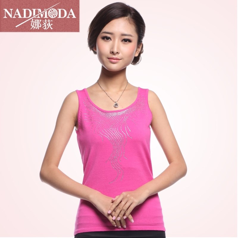 2013 spring fashion diamond slim knitted basic vest female all-match basic shirt female s608