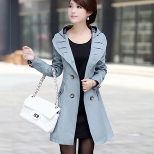 2013 spring fashion elegant women's trench female outerwear spring and autumn slim plus size lady's windbreaker overcoat