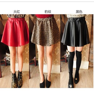 2013 spring fashion puff skirt expansion bottom sun dress ladies short skirt vintage leather skirt high waist bust skirt summer