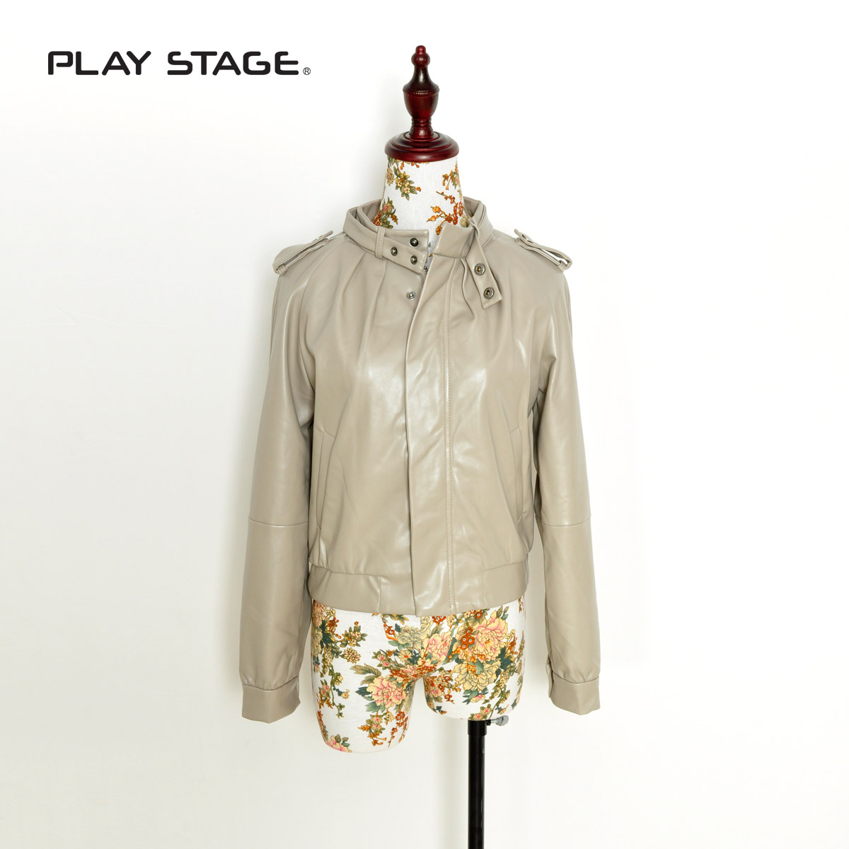 2013 spring fashion street women's PU leather coat long-sleeve stand collar leather clothing