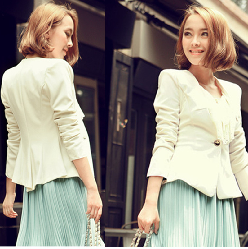 2013 spring fashion women's slim single-button women's blazer casual suit short jacket short