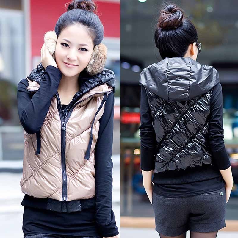 2013 spring female outerwear bright face down vest cotton thickening slanting stripe cotton vest