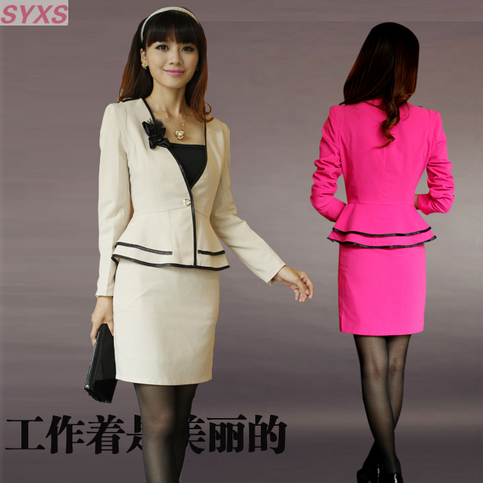 2013 spring formal ol work wear women's skirt set work wear set professional women's female