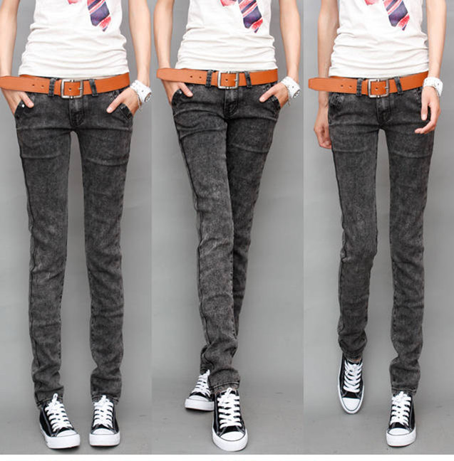 2013 spring jeans female water wash skinny pants pencil pants women's long trousers plus size