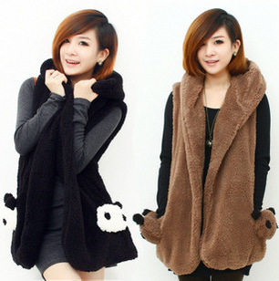 2013 spring juniors clothing vest double layer sleeveless berber fleece outerwear pocket vest