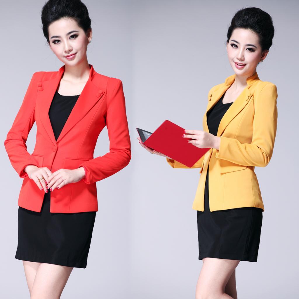 2013 spring long-sleeve women suit fashion skirt multi-color long design formal dresses work wear