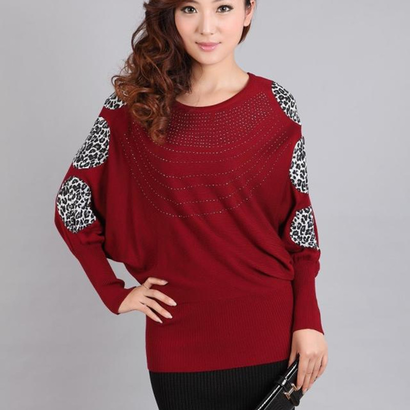 2013 spring loose spring and autumn sweater outerwear basic sweater plus size clothing o-neck batwing shirt