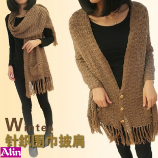 2013 spring loose women cardigan sweater knitted shawl cardigan