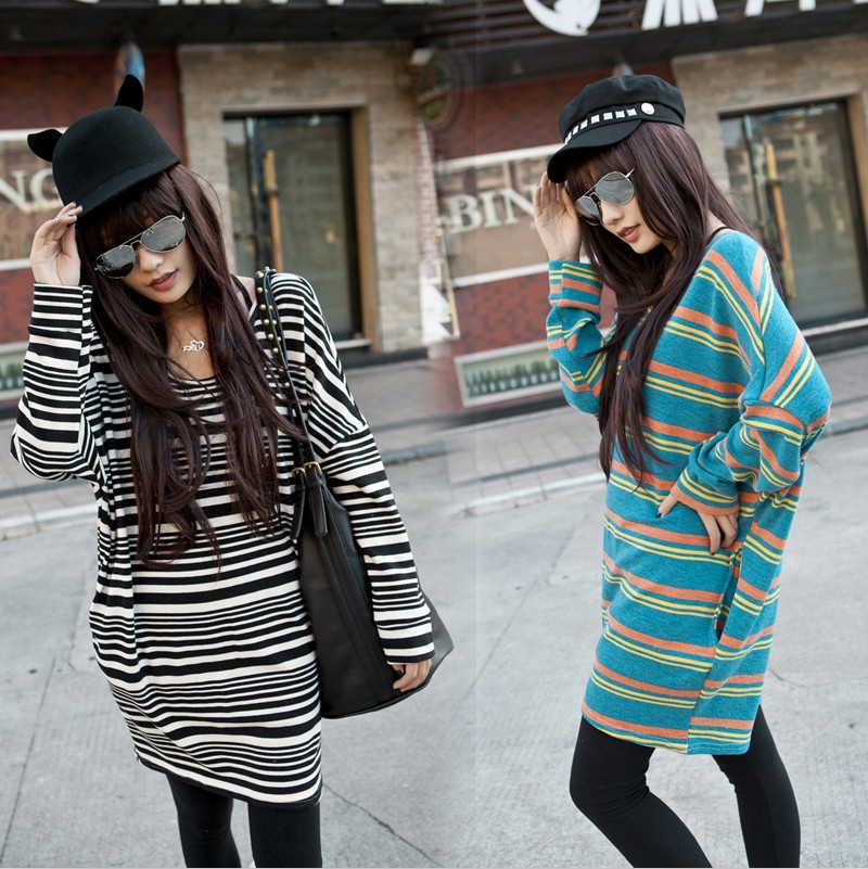 2013 spring maternity clothing maternity clothing spring stripe top maternity t-shirt maternity long design top