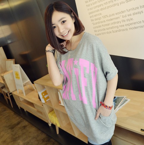 2013 spring maternity top maru maternity clothing plus size letter short-sleeve T-shirt