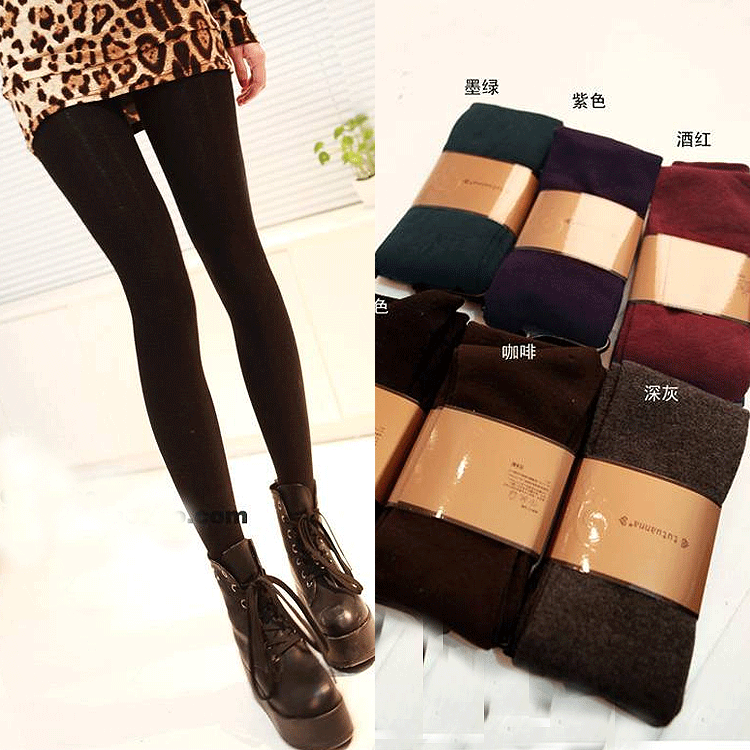 2013 spring multicolour thermal brushed thermal legging stockings pantyhose 100