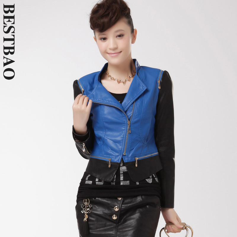 2013 spring new arrival bestbao 3268 leather clothing women's