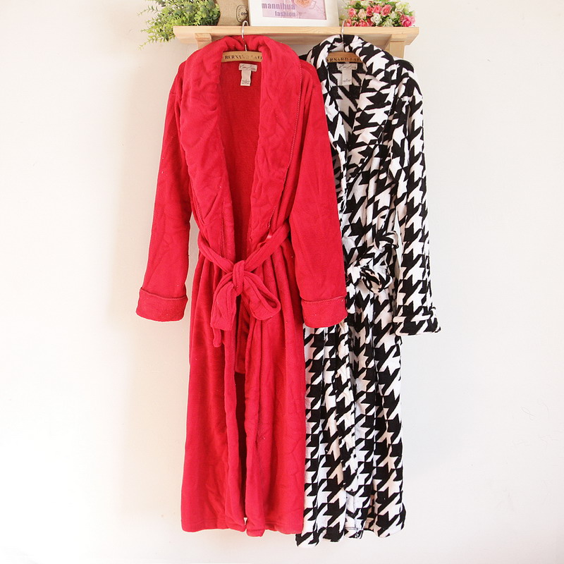 2013 spring new arrival female high quality coral fleece robe bathrobes lounge plus size f9