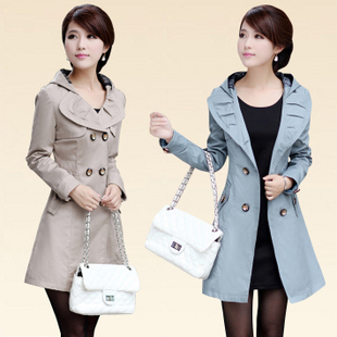 2013 spring new arrival medium-long trench female outerwear spring and autumn outerwear trench dress