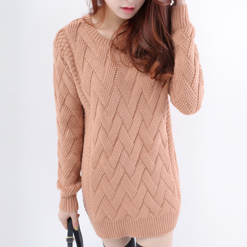 2013 spring new arrival vintage loose twisted o-neck pullover sweater ad247