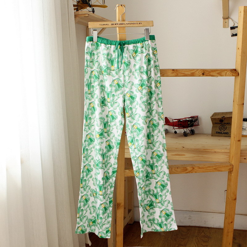 2013 spring new arrival Women 100% cotton derlook trousers pajama pants plus size 33-14k 1