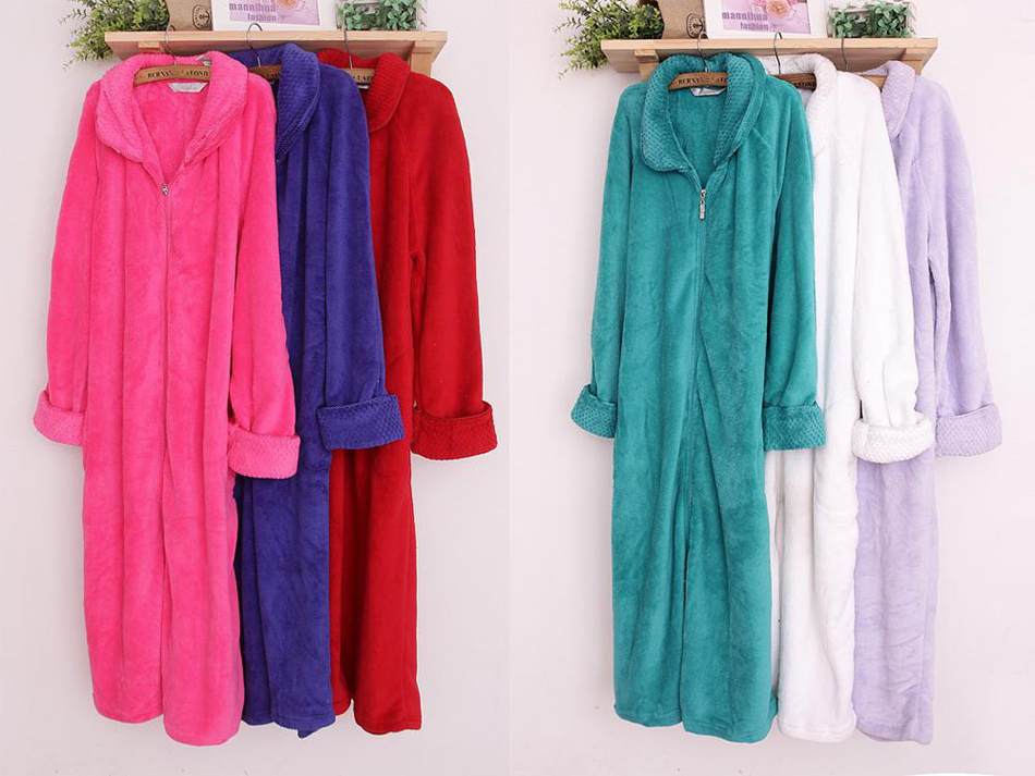 2013 spring new arrival Women high quality coral fleece robe bathrobes plus size f72