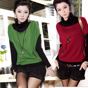 2013 spring new arrival women's rabbit hair vest all-match batwing sleeve sweater women sweater ,free shipping