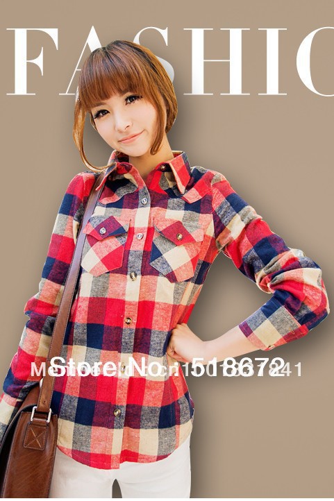 2013 spring new British Institute of wind  big yards long sleeve plaid shirt Slim shirt jacket Free Shipping