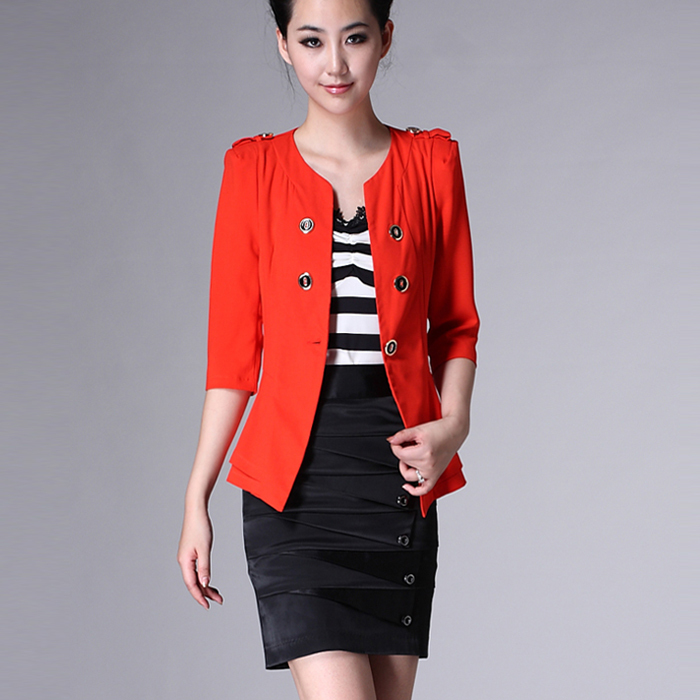 2013 spring new style professional dress aesthetic work wear ol set half sleeve skirt formal women's fashion dresses