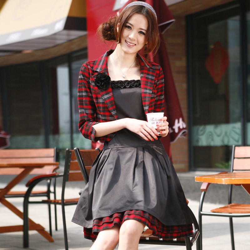 2013 spring ol uniform work wear women formal dress set one-piece dress fashion sets skirt