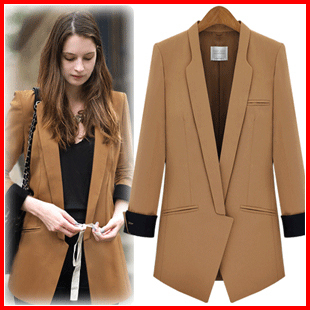 2013 spring outerwear women's fashion slim medium-long blazer plus size new arrival