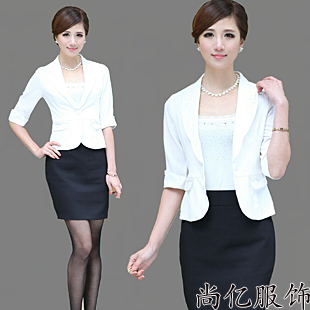 2013 spring outerwear work wear women's skirt slim summer work wear suit