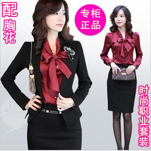 2013 spring piece set work wear women fashion professional set ol suit skirt formal