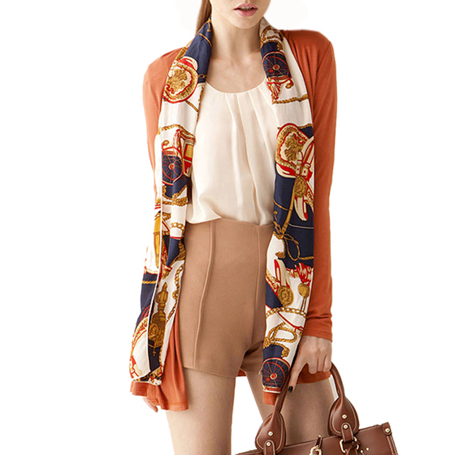 2013 spring Printed scarves elegant jacket Slim cost for women ladies fashion jacket free shipping WWK004