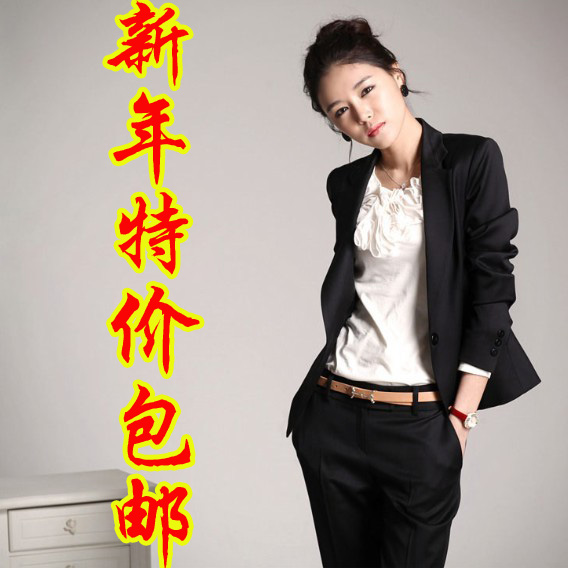 2013 spring professional slim women's set fashion women's formal work wear suit pants