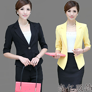 2013 spring set fashion work wear women's suit work wear slim women's formal