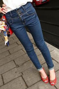 2013 spring slim high waist denim trousers skinny pants pencil pants