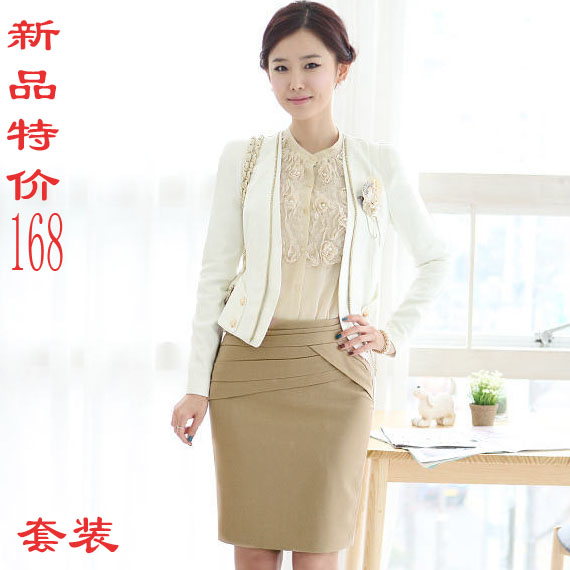 2013 spring slim professional set short blazer jacket dresses set