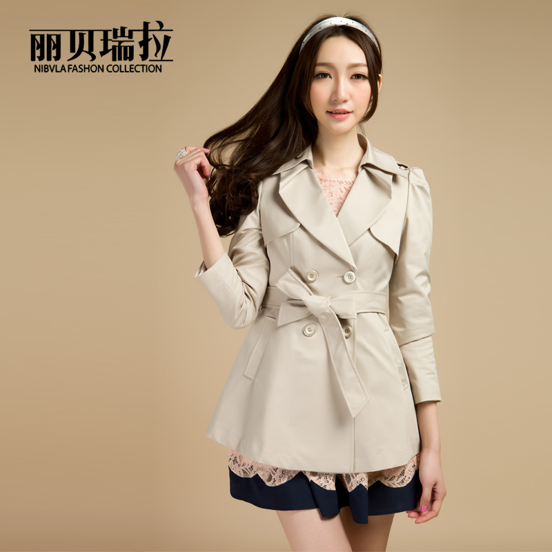 2013 spring slim women overcoat outerwear short design Women trench 1699