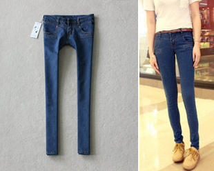 2013 spring slim women's low-waist jeans skinny pants pencil pants