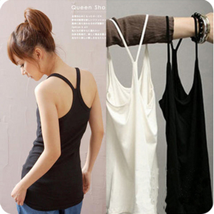 2013 spring slim y spaghetti strap vest female long design spaghetti strap basic