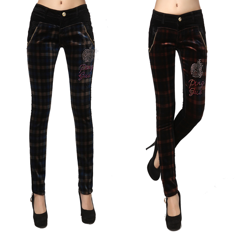 2013 spring summer new fashion korean stylish skinny cotton denim jeans for women floral tight long pants trousers