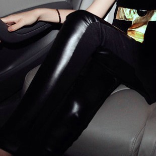 2013 spring super sexy stovepipe patchwork leather all-match casual trousers female