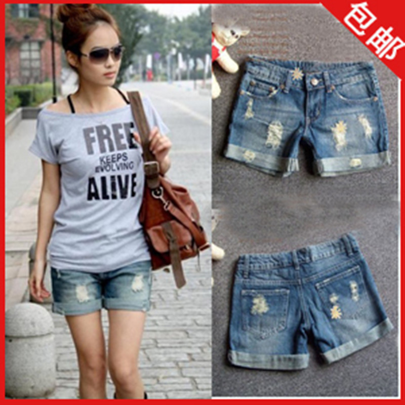 2013 spring women denim shorts female summer new arrival plus size female trousers